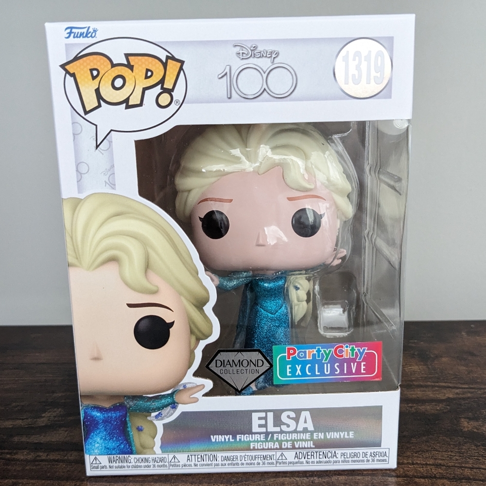NEW Funko Pop Disney 100 💎 Elsa Diamond Party City Exclusive 1319